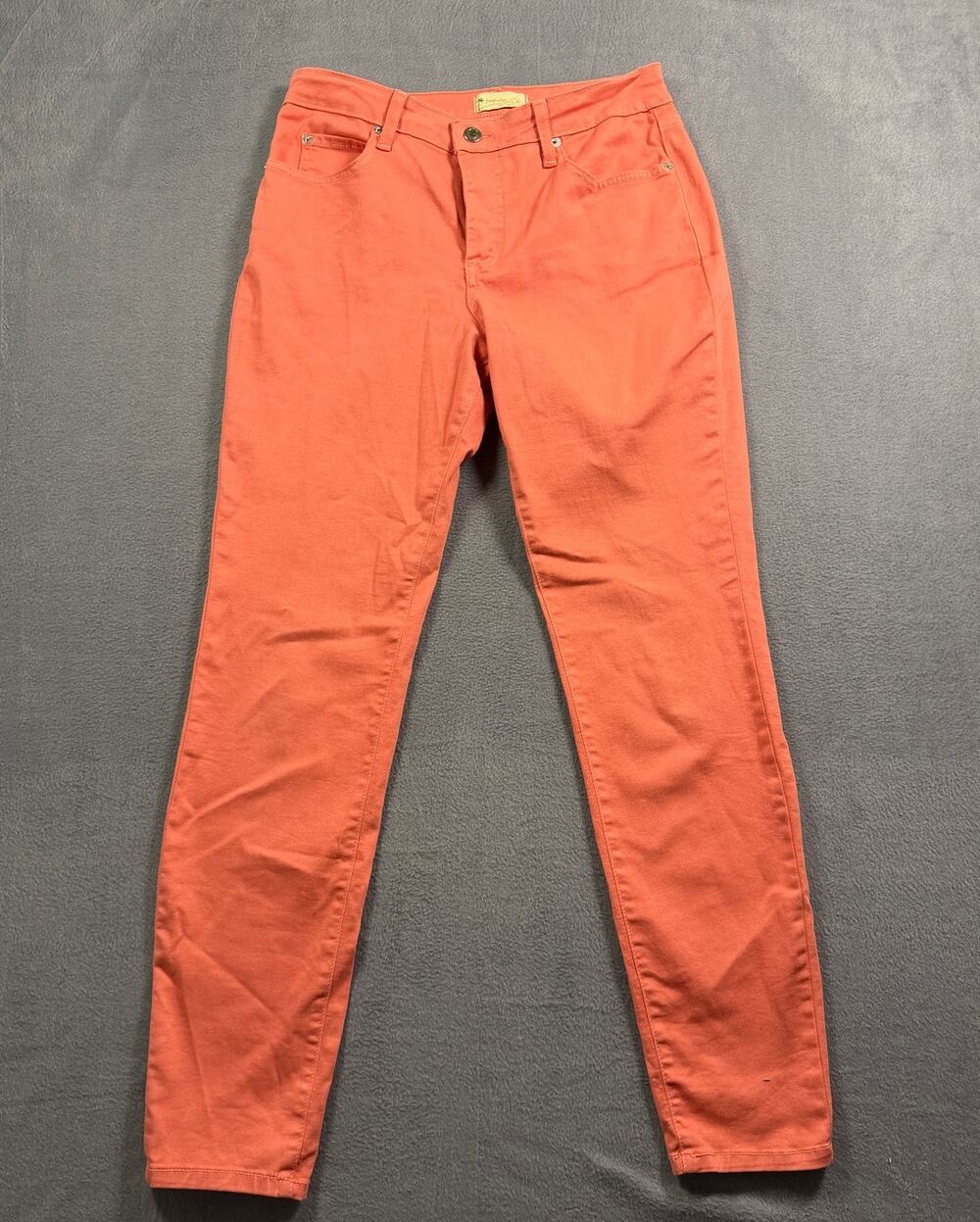 Impulse Coral Pink Skinny Jeans Women Size 8 Stretch Colored Denim‎ Pocket Pants